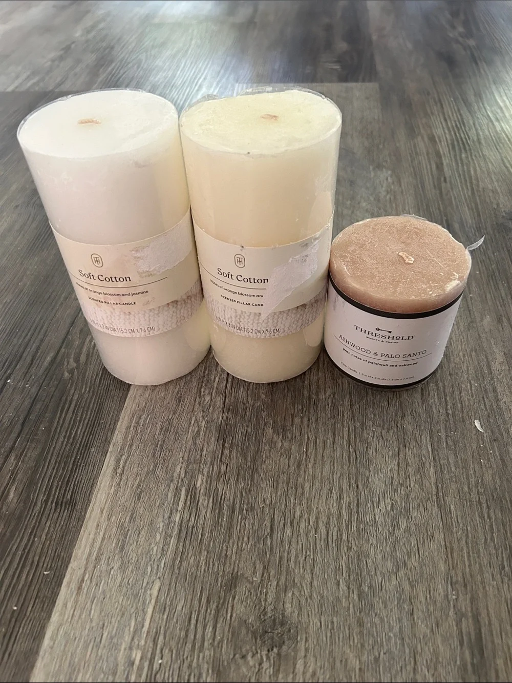 Threshold Neutral Pillar and Votive Candle Set